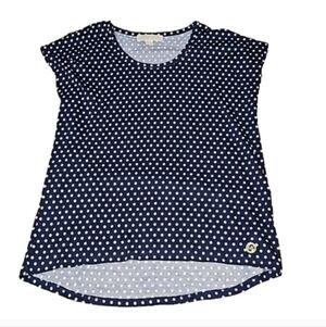 Michael Kors Blue and White Short Sleeve Tee